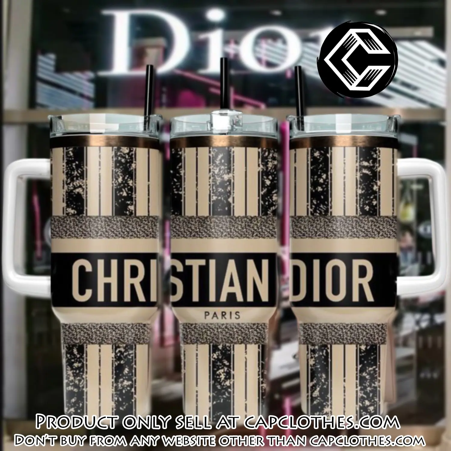 Dior logo 40oz stanley tumbler 40oz stanley tumbler fashion stanley tumbler ktb1119 cc0838672